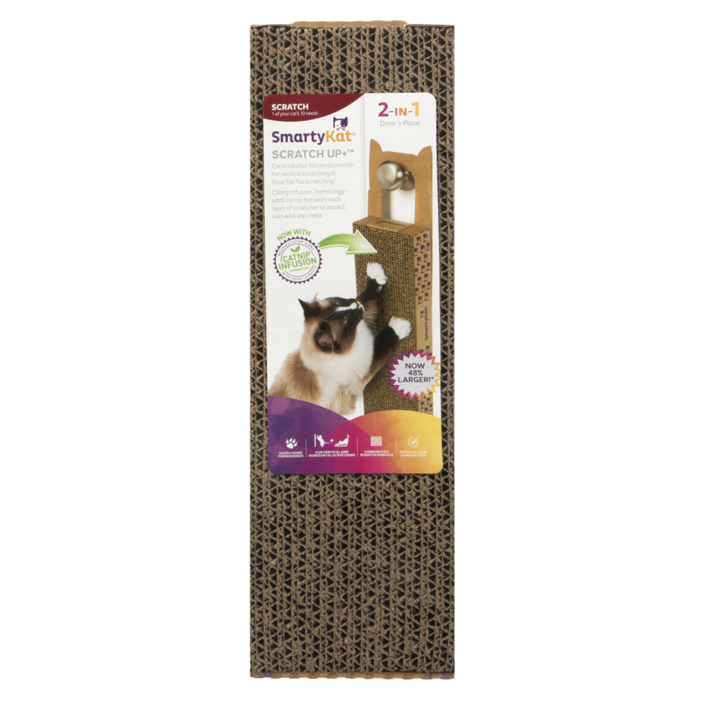 Scratch Up ™ Corrugate Hanging Cat Scratcher With Catnip Infusion Technology™ Smartykat