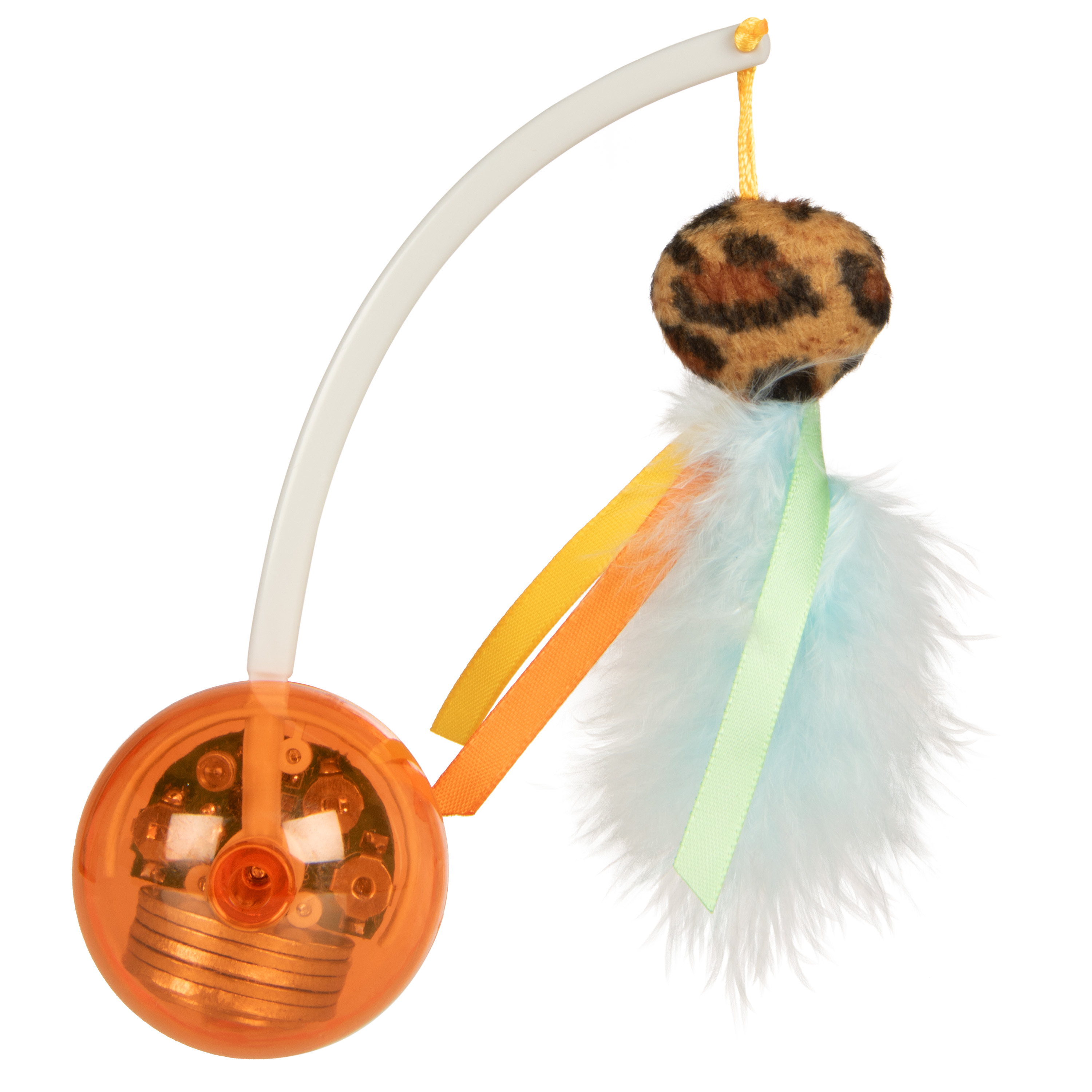Cat Tumbler Toy Electric Cat Toy With Led Feather Anti-fall Ball